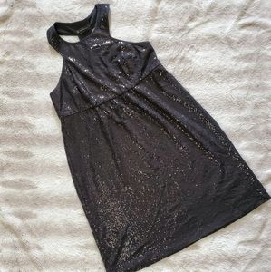 Sequined black dress